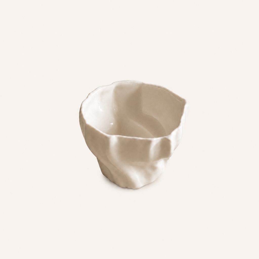 Tazza in Porcellana Artigianale – Bianca