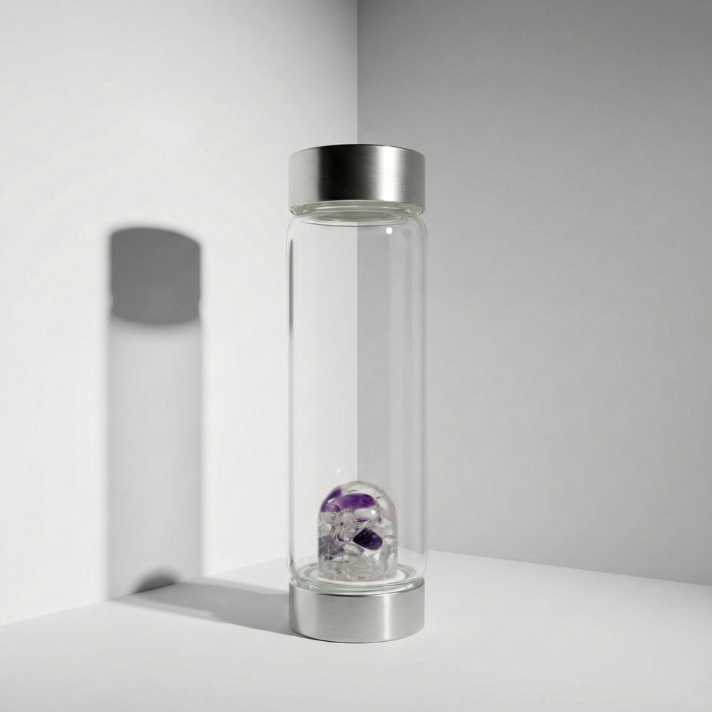 Borraccia in Vetro con cristalli – Wellness