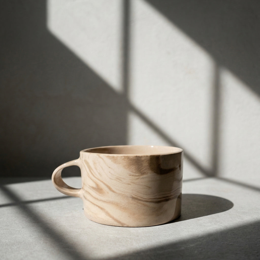 Tazza bassa Marmorizzata – Ruggine ceramica