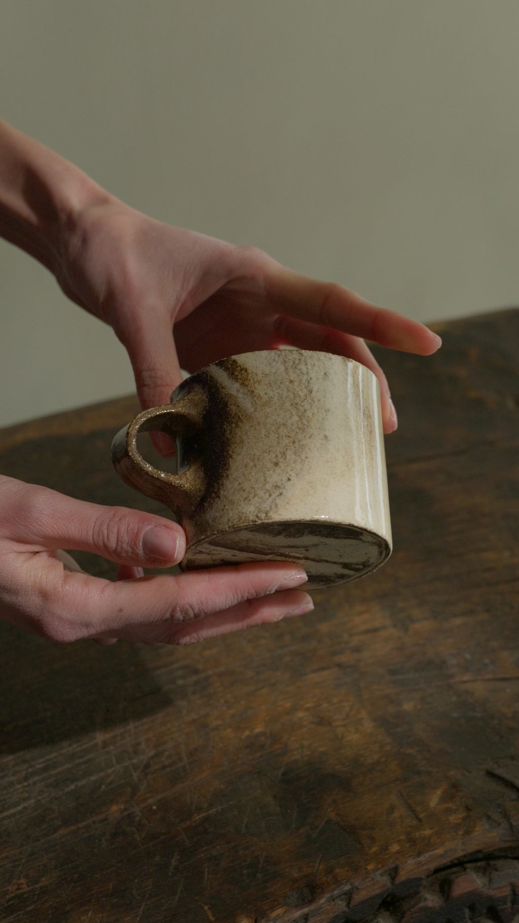 Tazza piccola Marmorizzata – Nera