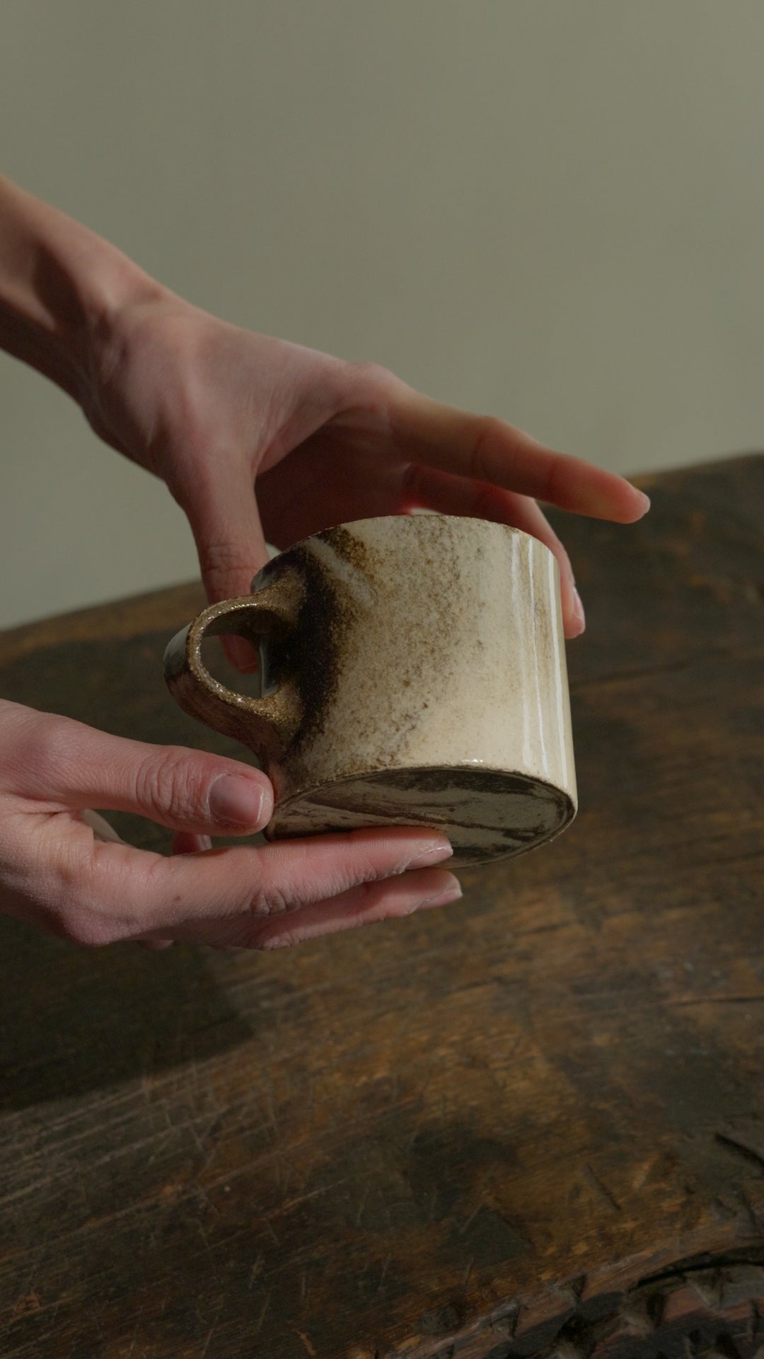 Tazza piccola Marmorizzata – Nera