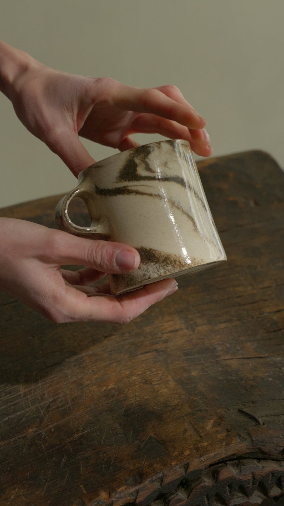 Tazza alta Marmorizzata – Nera